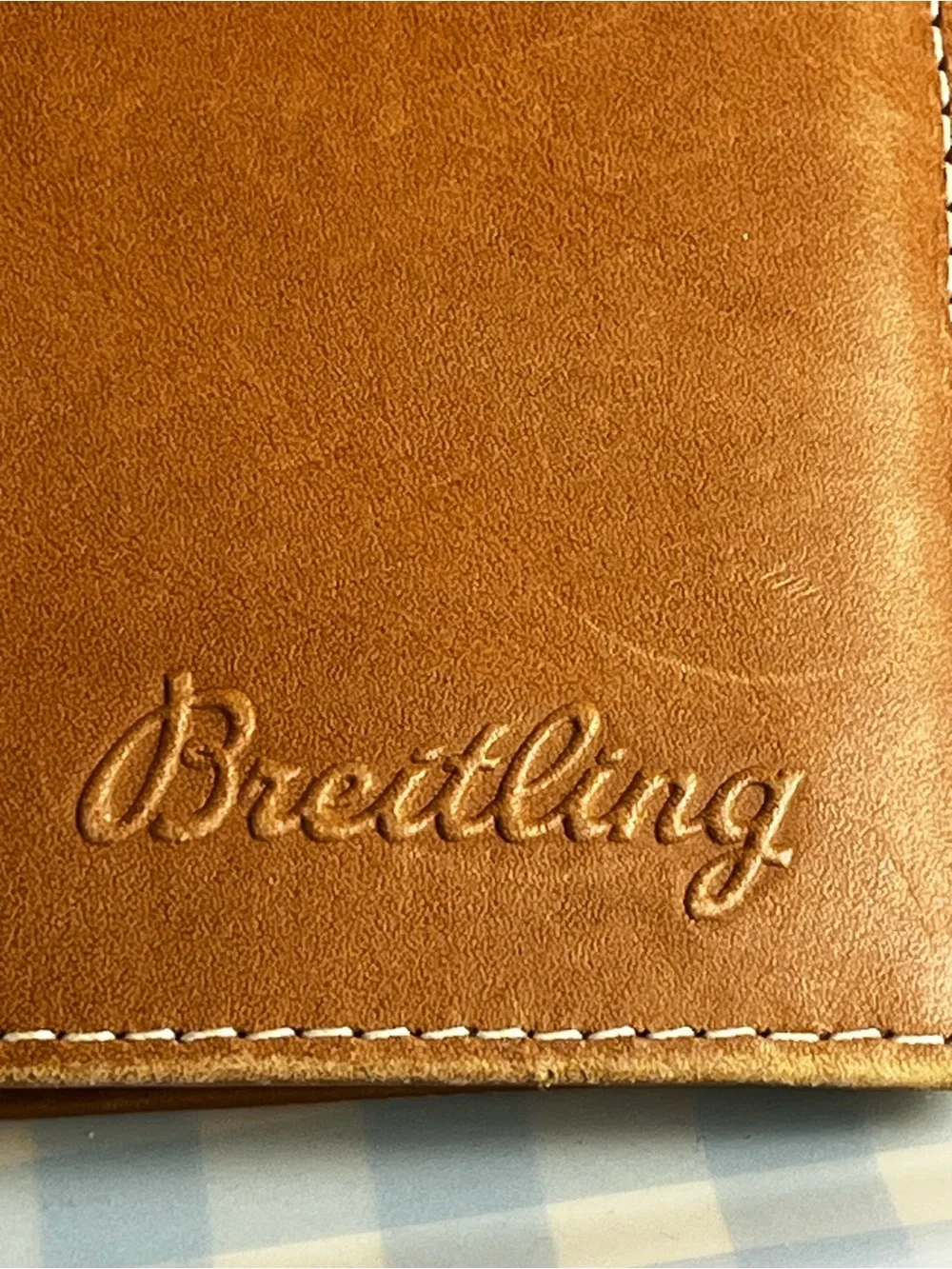 Breitling Card Wallet Trifold - 13 Card Sleeves Authentic Breitling Leather